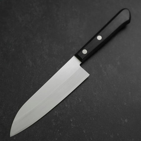 Santoku Blue Steel #2 Polished Western Handle 135mm-[Musashi]-[Japan-Küchenmesser]