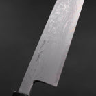 Santoku Blue Steel #2 Suminagashi Büffelhorn und Ebenholz Griff 170mm-[Musashi]-[Japan-Küchenmesser]