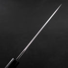 Santoku Blue Steel #2 Suminagashi Büffelhorn und Ebenholz Griff 170mm-[Musashi]-[Japan-Küchenmesser]