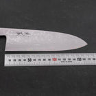 Santoku Blue Steel #2 Suminagashi Büffelhorn und Ebenholz Griff 170mm-[Musashi]-[Japan-Küchenmesser]