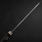 Santoku Blue Super Edelstahlummantelung Poliert Westlicher Griff in Schwarz-Rot 165mm-[Musashi]-[Japan-Küchenmesser]
