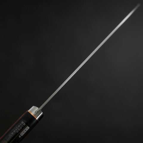 Santoku Blue Super Edelstahlummantelung Poliert Westlicher Griff in Schwarz-Rot 165mm-[Musashi]-[Japan-Küchenmesser]