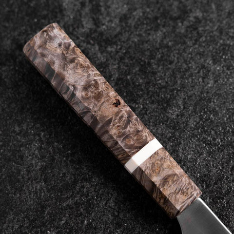 Santoku Blue Super Poliert Ahornholz Griff 180mm-[Musashi]-[Japan-Küchenmesser]