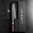 Santoku Blue Super Poliert Ahornholz Griff 180mm-[Musashi]-[Japan-Küchenmesser]