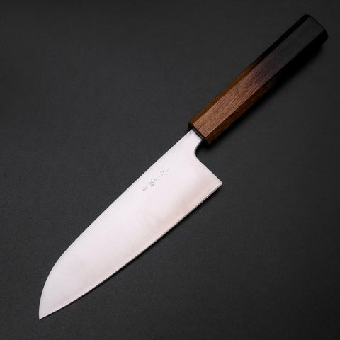 Santoku Blue Super Poliert Yaki Urushi Griff 165mm-[Musashi]-[Japan-Küchenmesser]