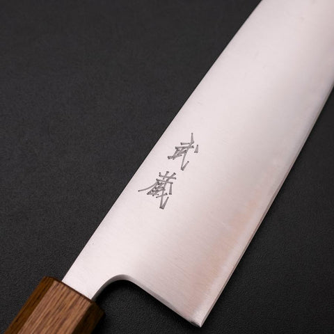 Santoku Blue Super Poliert Yaki Urushi Griff 165mm-[Musashi]-[Japan-Küchenmesser]