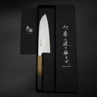 Santoku Blue Super Poliert Yaki Urushi Griff 165mm-[Musashi]-[Japan-Küchenmesser]