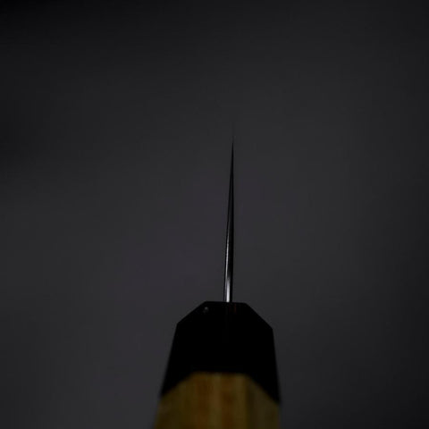 Santoku Blue Super Poliert Zelkove Griff 165mm-[Musashi]-[Japan-Küchenmesser]