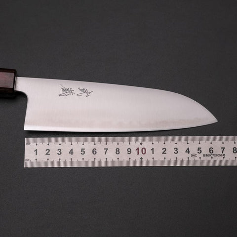 Santoku Blue Super Poliert Zelkove Griff 165mm-[Musashi]-[Japan-Küchenmesser]