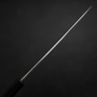 Santoku Blue Steel #2 Edelstahlummantelung Kurouchi Anti-Rutsch Griff 165mm-[Musashi]-[Japan-Küchenmesser]