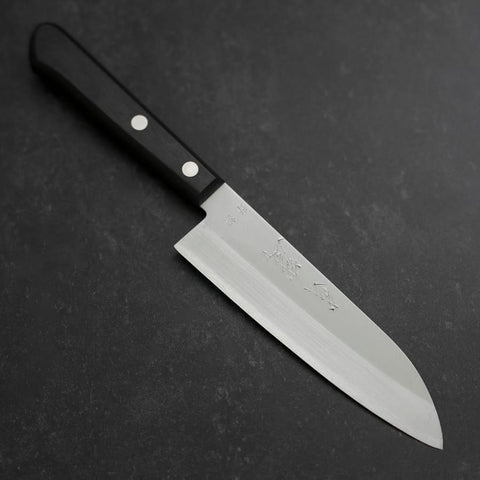 Santoku Blue steel #2 Poliert Westlicher Griff 135mm-[Musashi]-[Japan-Küchenmesser]