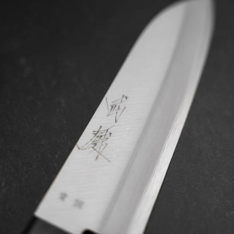 Santoku Blue steel #2 Poliert Westlicher Griff 165mm-[Musashi]-[Japan-Küchenmesser]