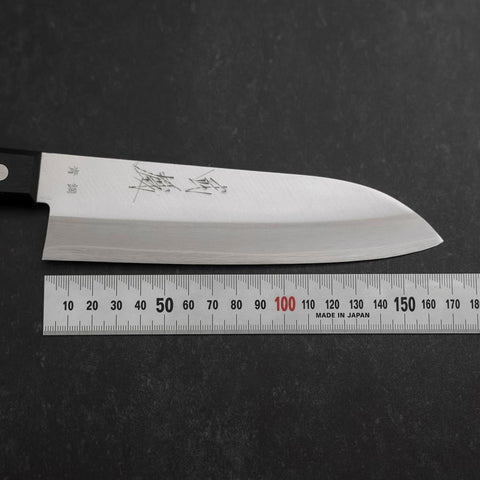 Santoku Blue steel #2 Poliert Westlicher Griff 165mm-[Musashi]-[Japan-Küchenmesser]