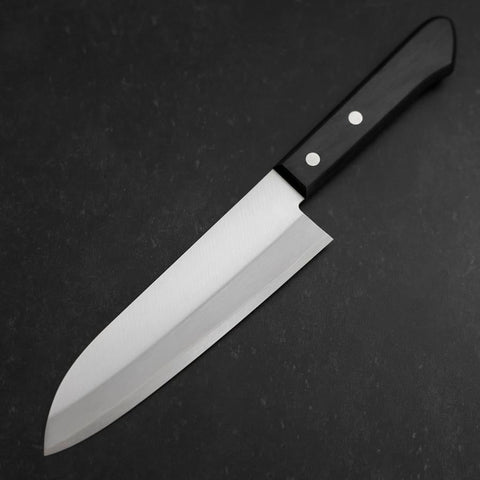 Santoku Blue Steel #2 Polished Western Handle 165mm-[Musashi]-[Japanese-Kitchen-Knives]