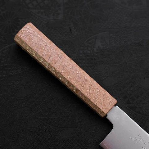 Santoku Chromax, Poliert Urushi Griff in Weiß, 170mm-[Musashi]-[Japan-Küchenmesser]