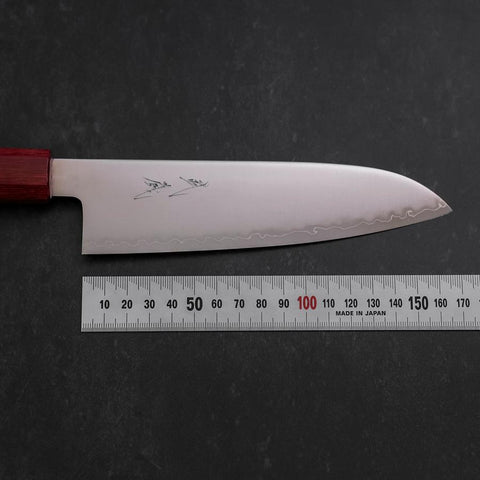 Santoku Chromax Poliert Walnuss Griff 170mm-[Musashi]-[Japan-Küchenmesser]