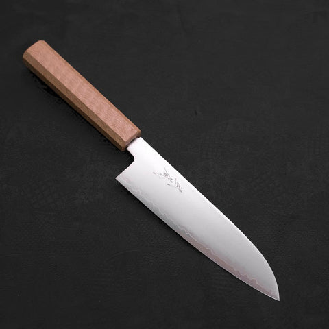 Santoku Chromax Poliert Weißer Urushi Griff 170mm-[Musashi]-[Japan-Küchenmesser]