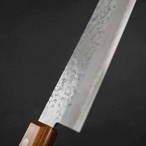 Santoku Chromax Tsuchime Brauner Westlicher Griff 165mm-[Musashi]-[Japan-Küchenmesser]