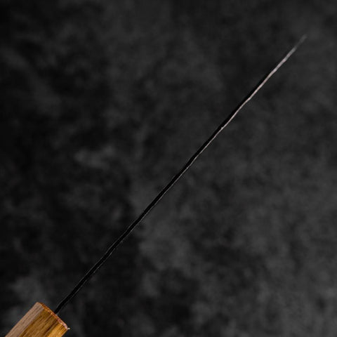 Santoku Edelstahlummantelung AUS-8 Kurouchi Tsuchime Yaki Urushi Griff 170mm-[Musashi]-[Japan-Küchenmesser]