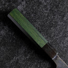 Santoku Edelstahlummantelung Blue Steel #2 Kurouchi Grüner Urushi Griff 165mm-[Musashi]-[Japan-Küchenmesser]