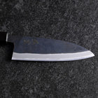 Santoku Edelstahlummantelung Blue Steel #2 Kurouchi Lila Urushi Griff 165mm-[Musashi]-[Japan-Küchenmesser]