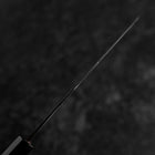 Santoku Edelstahlummantelung Blue Steel #2 Kurouchi Walnussholz Griff 165mm-[Musashi]-[Japan-Küchenmesser]