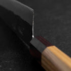 Santoku Edelstahlummantelung Blue Steel #2 Kurouchi Zelkove Griff 165mm-[Musashi]-[Japan-Küchenmesser]