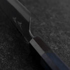 Santoku Edelstahlummantelung Blue Super Kurouchi Blauer Urushi Griff 165mm-[Musashi]-[Japan-Küchenmesser]