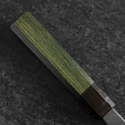 Santoku Edelstahlummantelung Blue Super Kurouchi Grüner Urushi Griff 165mm-[Musashi]-[Japan-Küchenmesser]