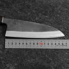 Santoku Edelstahlummantelung Blue Super Kurouchi Grüner Urushi Griff 165mm-[Musashi]-[Japan-Küchenmesser]