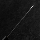 Santoku Edelstahlummantelung Blue Super Poliert Büffelhorn und Ebenholz Griff 180mm-[Musashi]-[Japan-Küchenmesser]
