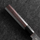 Santoku Edelstahlummantelung Blue Super Poliert Büffelhorn und Ebenholz Griff 180mm-[Musashi]-[Japan-Küchenmesser]
