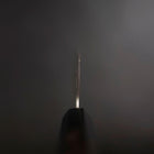 Santoku Edelstahlummantelung Blue Super Tsuchime Büffelhorn und Ebenholz Griff 165mm-[Musashi]-[Japan-Küchenmesser]
