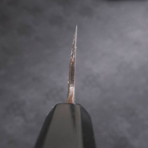 Santoku (Einseitig Geschliffen) White Steel #2 Kasumi Büffelhorn und Ebenholz Griff 180mm-[Musashi]-[Japan-Küchenmesser]