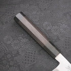 Santoku (Einseitig Geschliffen) White Steel #2 Kasumi Büffelhorn und Ebenholz Griff 180mm-[Musashi]-[Japan-Küchenmesser]