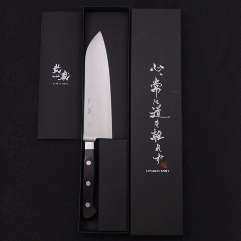 Santoku HAP-40 Poliert Westlicher Griff 170mm-[Musashi]-[Japan-Küchenmesser]