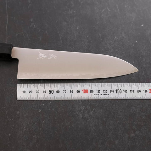 Santoku HAP-40 Polished Büffelhorn und Ebenholz Griff 180mm-[Musashi]-[Japan-Küchenmesser]