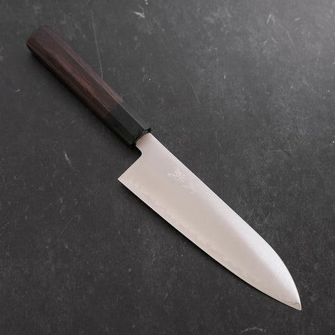 Santoku HAP-40 Polished Büffelhorn und Ebenholz Griff 180mm-[Musashi]-[Japan-Küchenmesser]