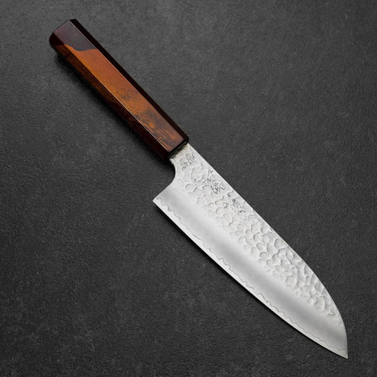 Santoku HAP-40 Tsuchime Roter Urushi Griff 180mm