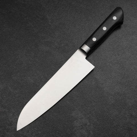 Santoku Molybdän Poliert Lila Westlicher Griff 180mm-[Musashi]-[Japan-Küchenmesser]