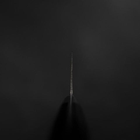 Santoku Molybdän Poliert Lila Westlicher Griff 180mm-[Musashi]-[Japan-Küchenmesser]