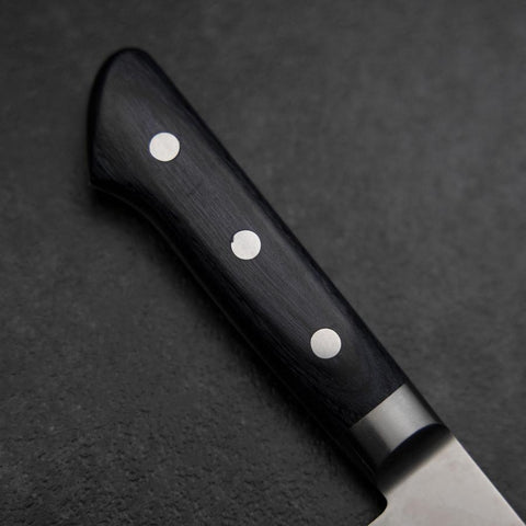 Santoku Molybdän Poliert Lila Westlicher Griff 180mm-[Musashi]-[Japan-Küchenmesser]