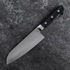 Santoku Molybdän Poliert Schwarzer Westlicher Griff 160mm-[Musashi]-[Japan-Küchenmesser]
