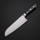 Santoku Molybdän Poliert Schwarzer Westlicher Griff 175mm-[Musashi]-[Japan-Küchenmesser]