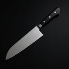 Santoku Molybdän Poliert Schwarzer Westlicher Griff 175mm-[Musashi]-[Japan-Küchenmesser]
