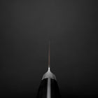 Santoku Molybdän Poliert Schwarzer Westlicher Griff 175mm-[Musashi]-[Japan-Küchenmesser]