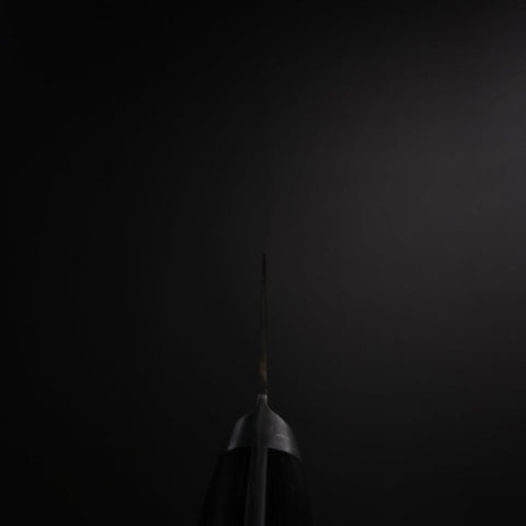 Santoku Molybdän Poliert Schwarzer Westlicher Griff 175mm-[Musashi]-[Japan-Küchenmesser]