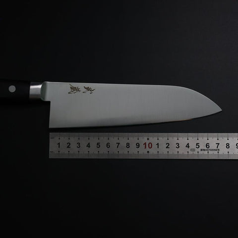 Santoku Molybdän Poliert Schwarzer Westlicher Griff 175mm-[Musashi]-[Japan-Küchenmesser]
