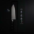 Santoku Molybdän Poliert Schwarzer Westlicher Griff 175mm-[Musashi]-[Japan-Küchenmesser]