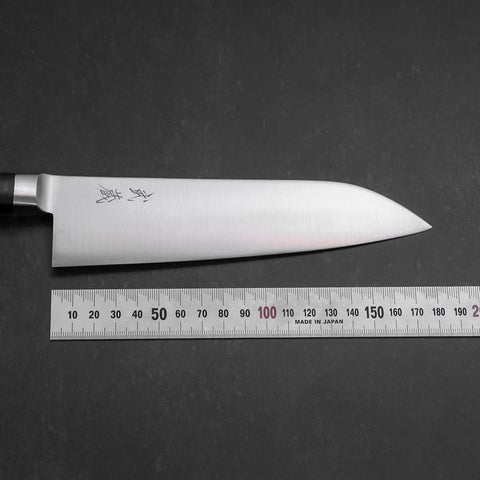 Santoku Molybdän Poliert Schwarzer Westlicher Griff 180mm-[Musashi]-[Japan-Küchenmesser]
